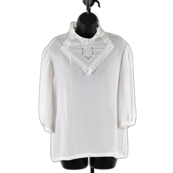 Vintage Joseph II white blouse size 16 - Picture 1 of 7